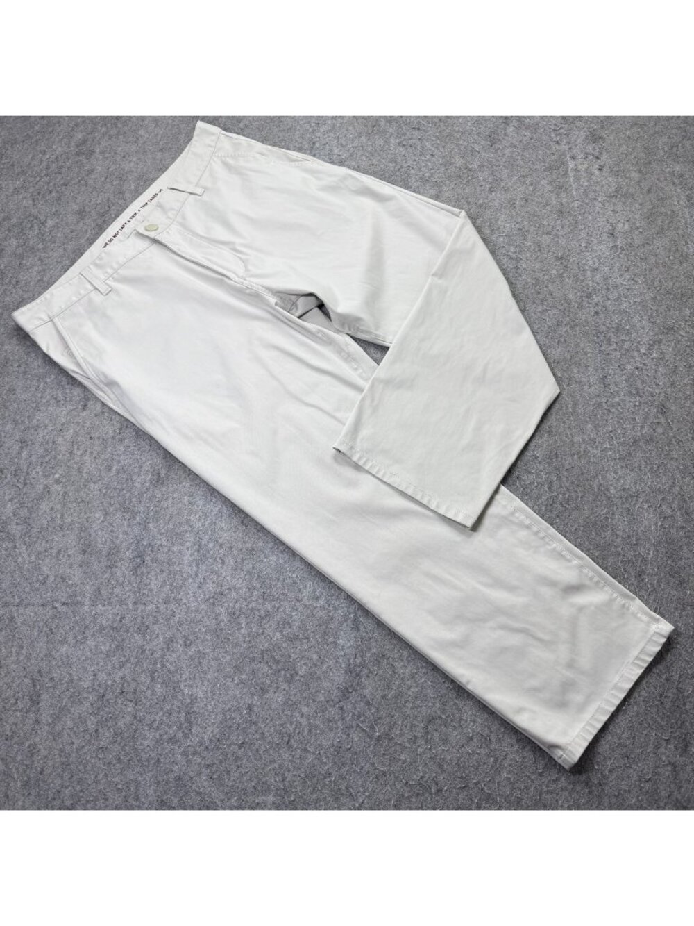 Rhone Commuter Pants Men 34 x 25 Beige Cream Stone Slim Fit 100161
